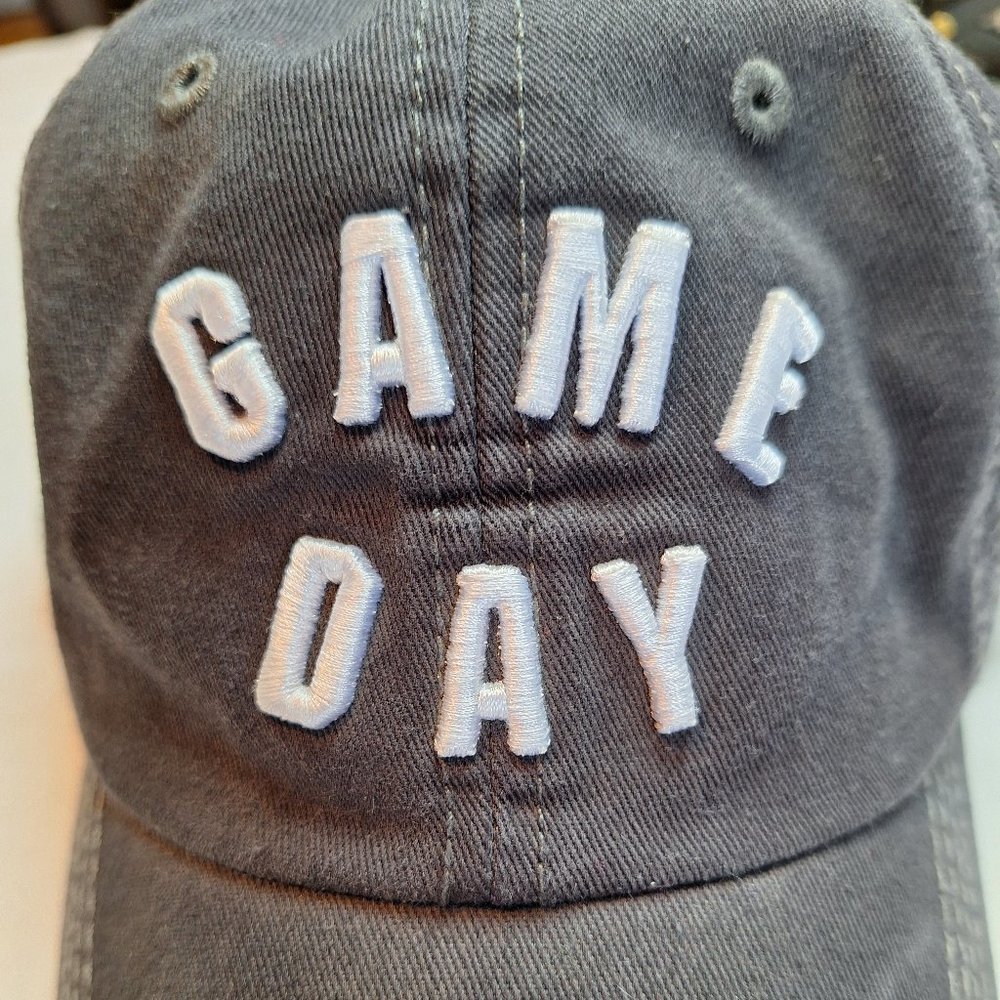 GAME DAY State Of Mine Gray Soft Baseball Hat Adjustable‎ Football Sports